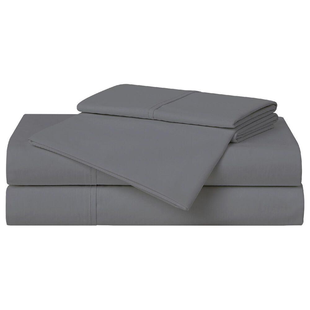 Pem America Cannon Solid Percale 4-Piece Queen Sheet Set in Grey, , large