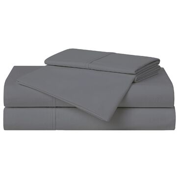 Pem America Cannon Solid Percale 4-Piece Queen Sheet Set in Grey, , large