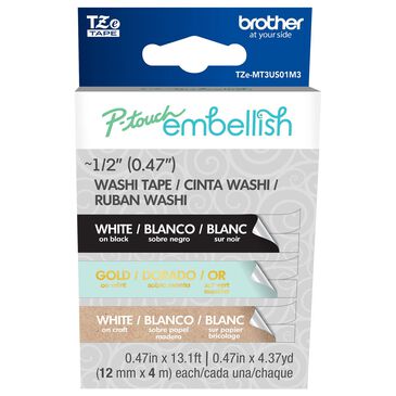 Brother P-touch Embellish Washi Tape - 3 Pack Neutral, , large