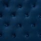 Baxton Studio Clovis Queen Upholstered Panel Headboard in Navy Blue, , large