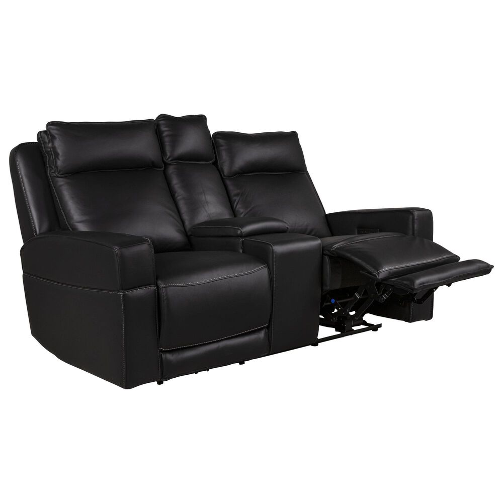 Italiano Furniture Valley Power Reclining Loveseat in Black, , large