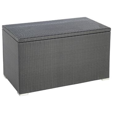 Alfresco Home Sicuro Wicker Cushion Storage Box with Hydraulic Lid in Oxford Black, , large