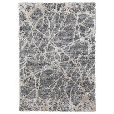 Feizy Mynka 5" x 8" Gray and Beige Area Rug, , large