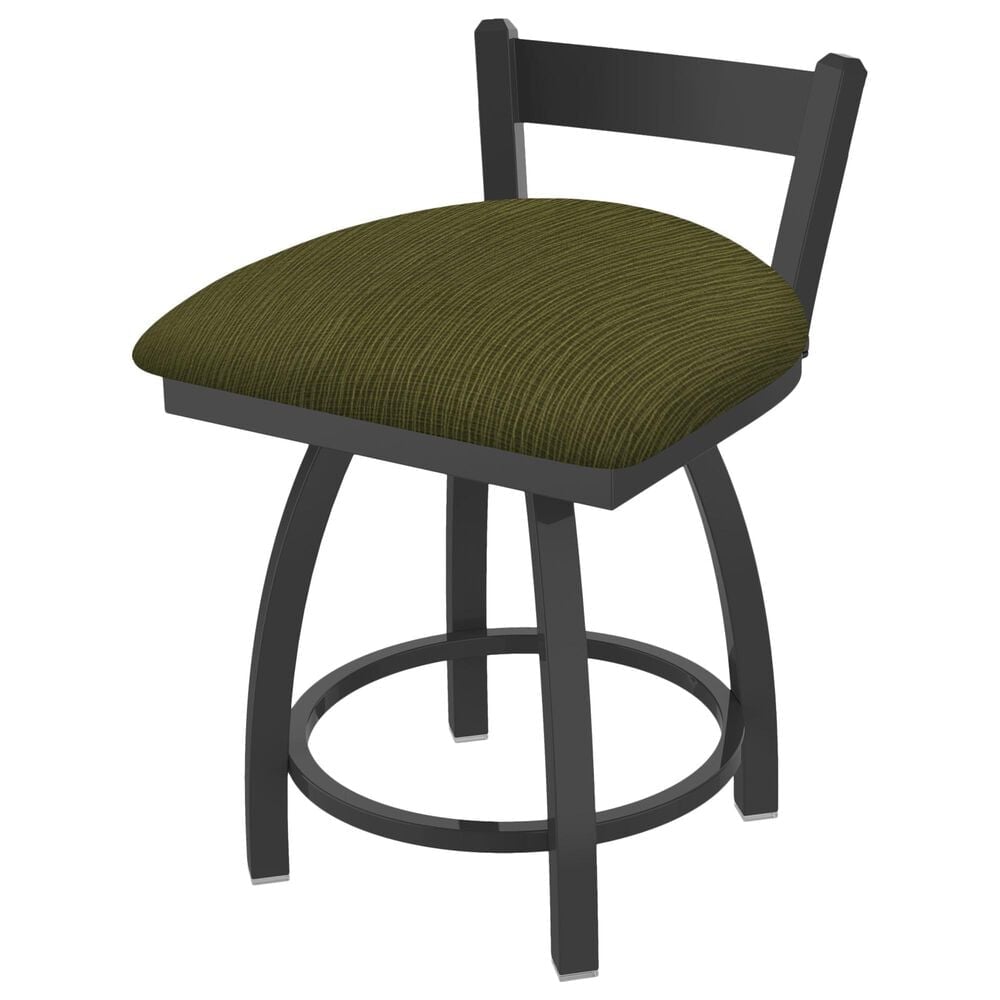 Holland Bar Stool Catalina 18" Low Back Swivel Vanity Stool with Pewter and Graph Parrot Seat, , large