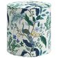 Rifle Paper Co Crafted by Cloth and Company Billie Ottoman in Peacock Blue/White, , large