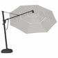 Garden Party Starlux AKZ Plus 11" Octagon Cantilever Umbrella with Black Base in Richmond Stone Stripe, , large