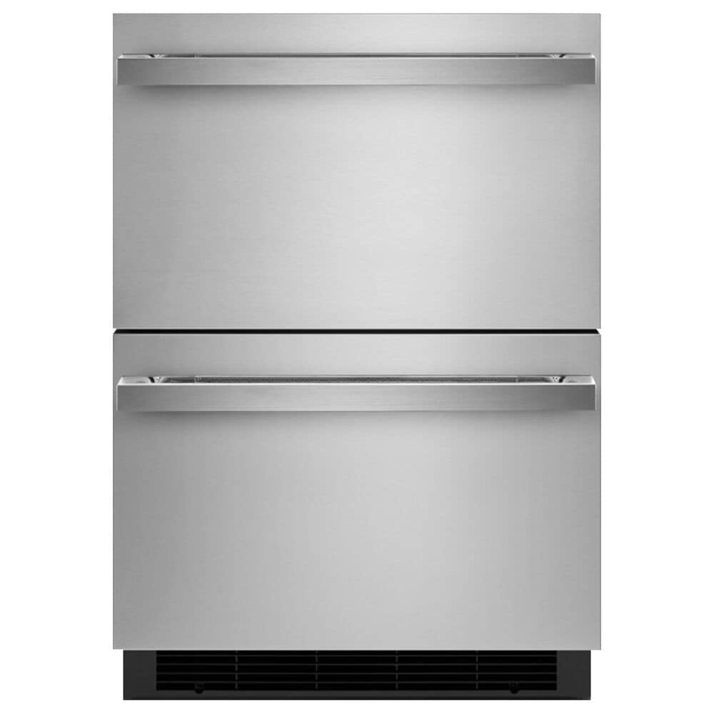 JennAir Noir 24" Double Drawer Refrigerator in Stainless Steel, , large
