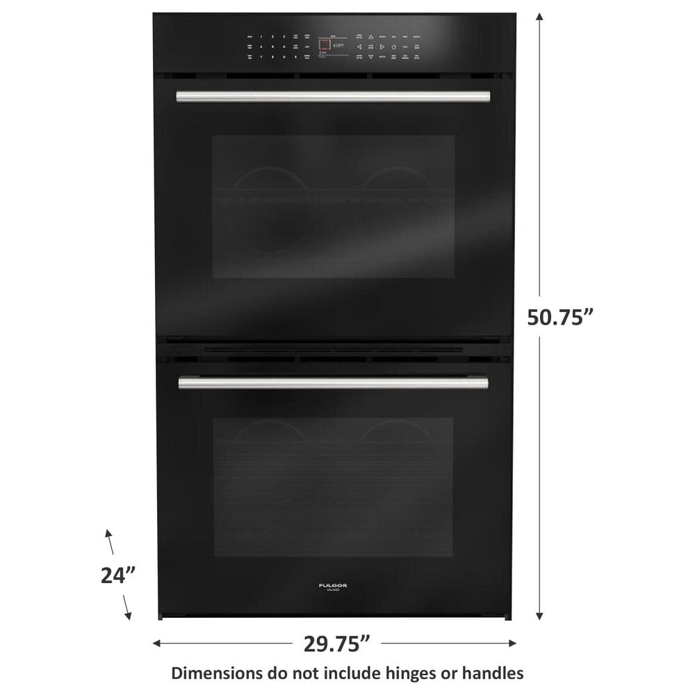 Fulgor Milano 30&quot; Touch Control Double Wall Oven in Black, , large