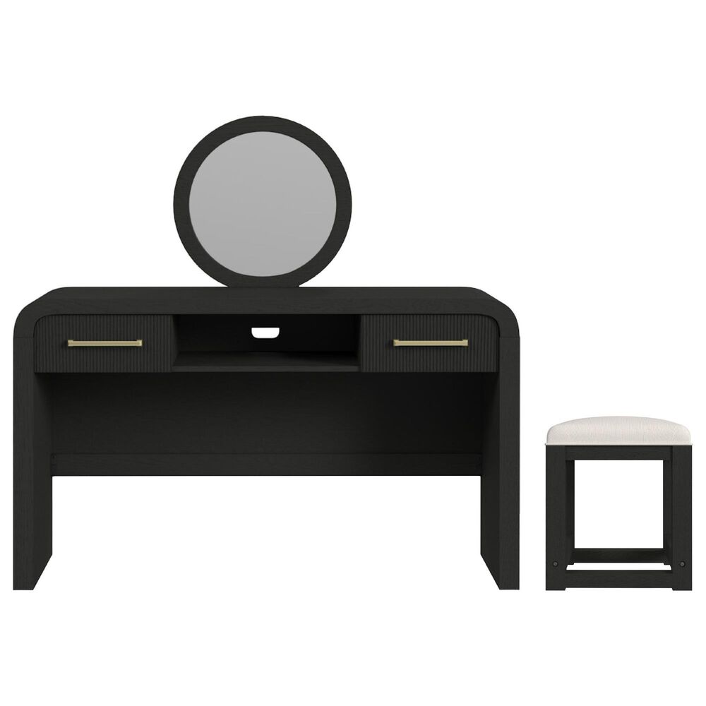 Mayberry Hill Ridgemont Vanity Set in Black, , large