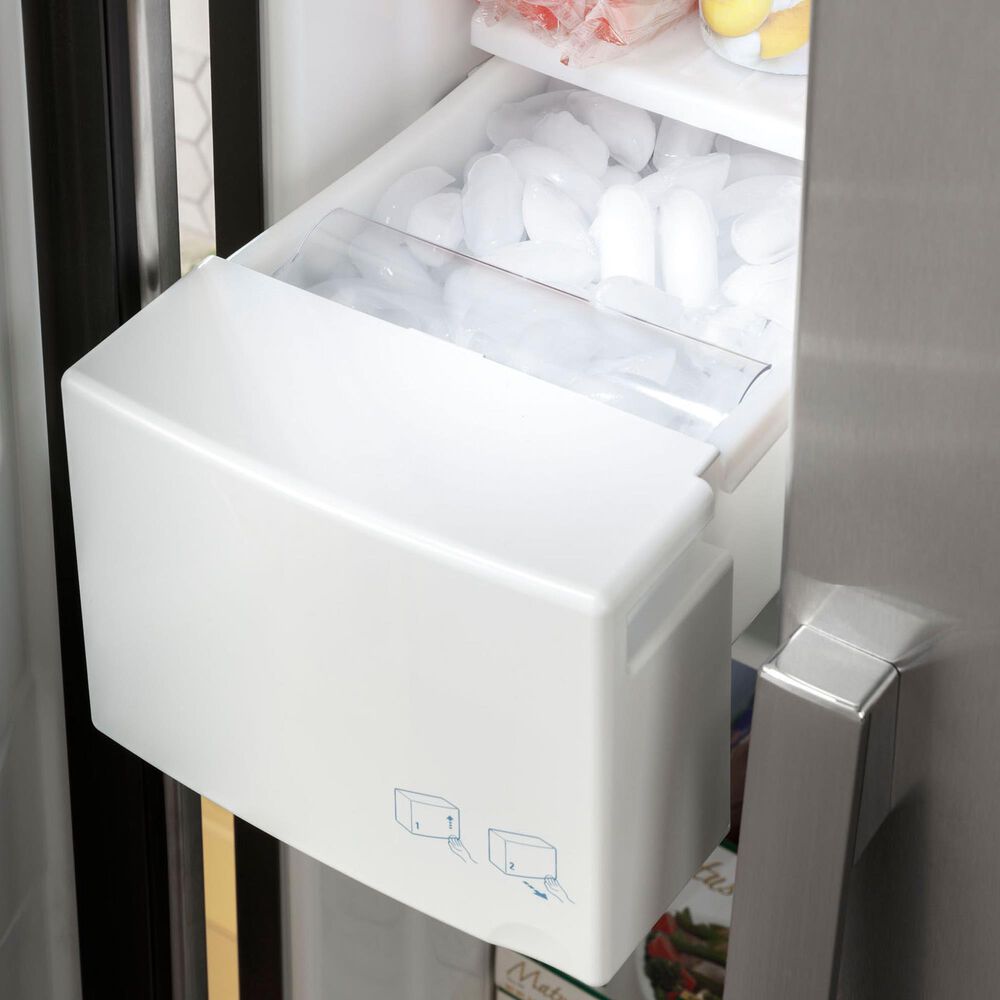 GE Appliances 23 Cu. Ft. Side by Side Refrigerator with External Dispenser in Fingerprint Resistant Stainless Steel, , large