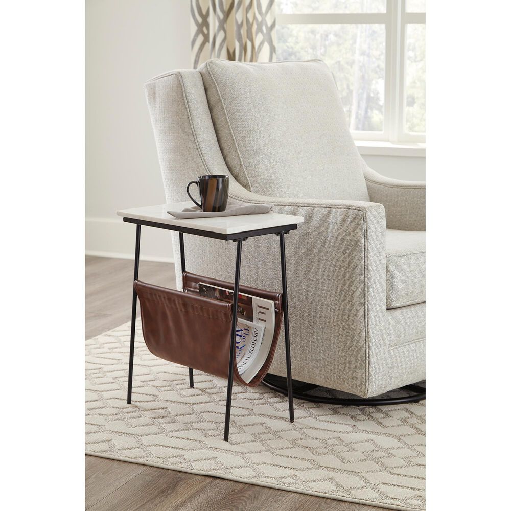 Ashley Etanbury Accent Table in Brown/Black/White, , large