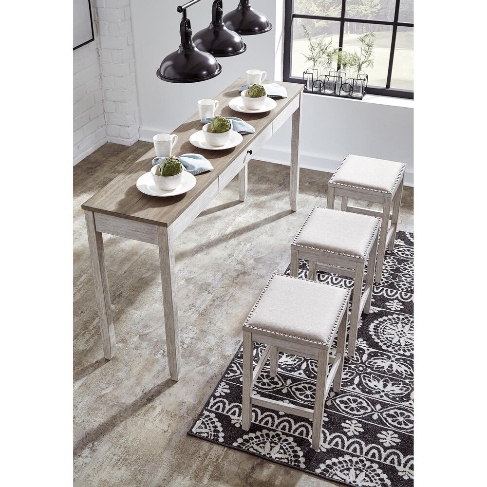Signature Design by Ashley Skempton 4-Piece Counter Height Table Set in Beige, , large