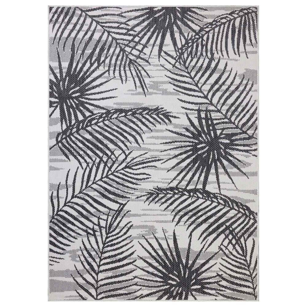 Loloi Easton Ivory and Onyx 2&#39;3&quot; x 3&#39;9&quot; Indoor/Outdoor Area Rug, , large