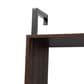 Baxton Studio Fariat Display Shelf with Desk in Walnut Brown and Black, , large
