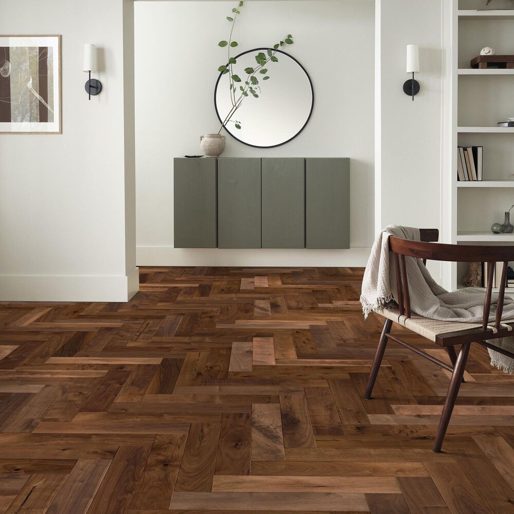 Anderson Tuftex Revival Walnut Herringbone Rye Engineered Hardwood, , large