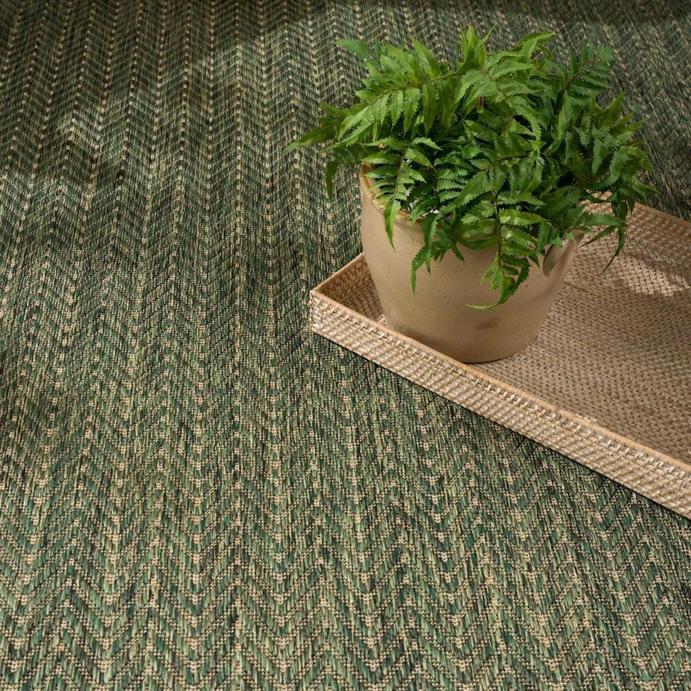 Nourison Horizon HOZ02 Green 9&#39; x 12&#39; Indoor/Outdoor Area Rug, , large