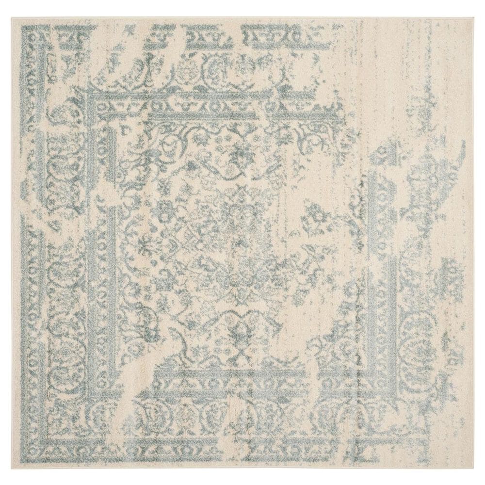 Safavieh Adirondack ADR101S-6SQ 6" x 6"  Ivory/Slate Square Rug, , large