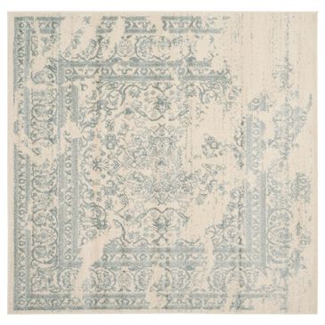 Safavieh Adirondack ADR101S-6SQ 6" x 6"  Ivory/Slate Square Rug, , large