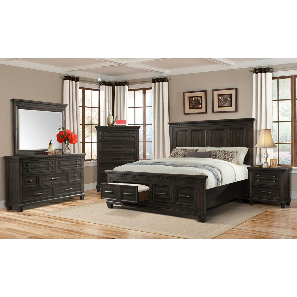 Mayberry Hill Mccoy King Storage Bed in Charcoal, , large