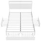 HOMLUX 4-Drawer Queen Storage Bed with LED Headboard and Charging Station in White, , large