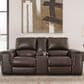 Ashley Alessandro Power Reclining Console Loveseat in Walnut, , large