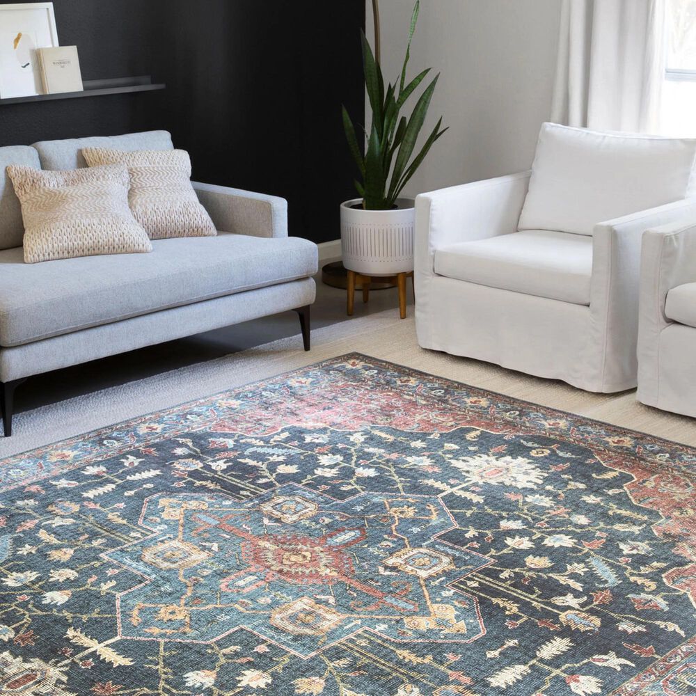 Loloi II Skye SKY08 9' x 12' Denim and Brick Area Rug NFM