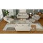 Emerald Home Furnishings Reverie Storage Ottoman with Tray White Pepper, , large
