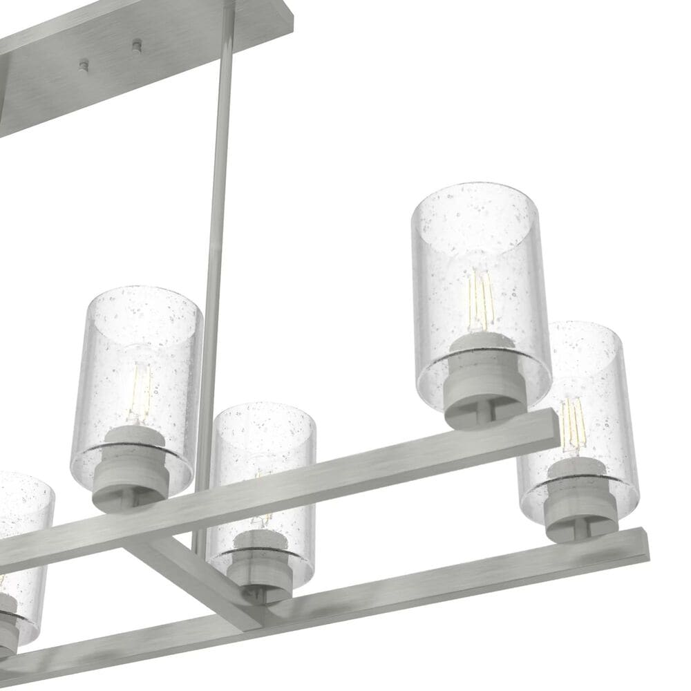 Hunter Hartland 8-Light Linear Chandelier in Brushed Nickel, , large