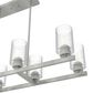 Hunter Hartland 8-Light Linear Chandelier in Brushed Nickel, , large