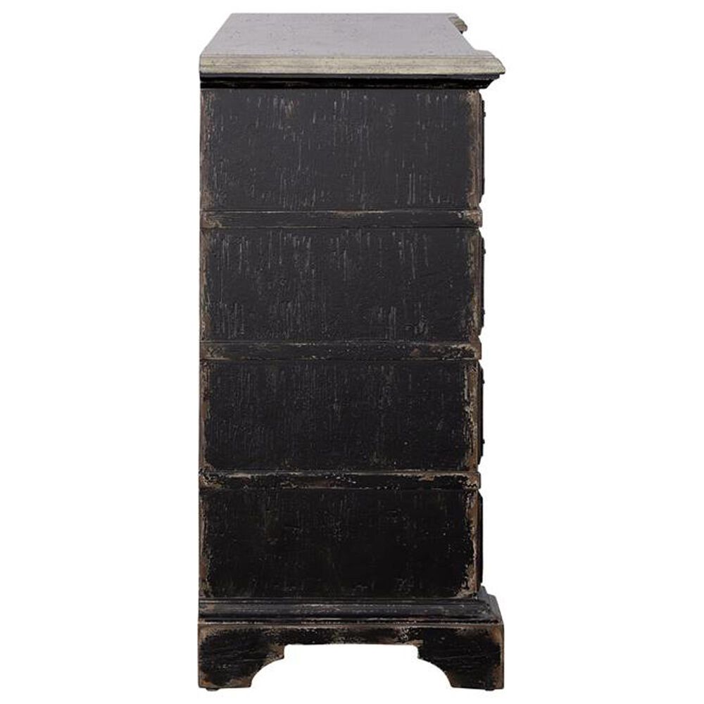 Linon Home Decor Karsyn 2-Drawer Cabinet in Rustic Black and Weathered Grey, , large