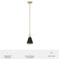 Hunter Klein 6" 1-Light Pendant with Flat Matte Black Shade in Alturas Gold, , large