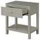 HOMLUX 1-Drawer Nightstand with Shelf in Gray, , large