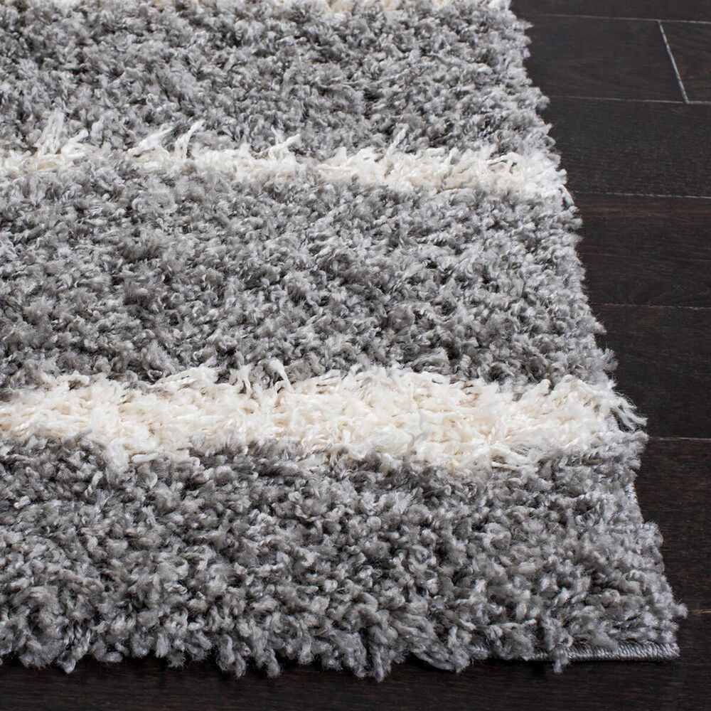 Safavieh Venus Shag VNS603J 6&#39; x 9&#39; Grey and Ivory Area Rug, , large