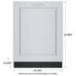 Bosch 800 Series 24"" Built-In Dishwasher with 6 Wash Cycles in Panel Ready, , large