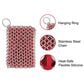 HIC Kitchen Chainmail Cast Iron Scrubber in Red, , large