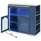 HOMLUX 56" Kitchen Island with Extended Table in Navy Blue, , large