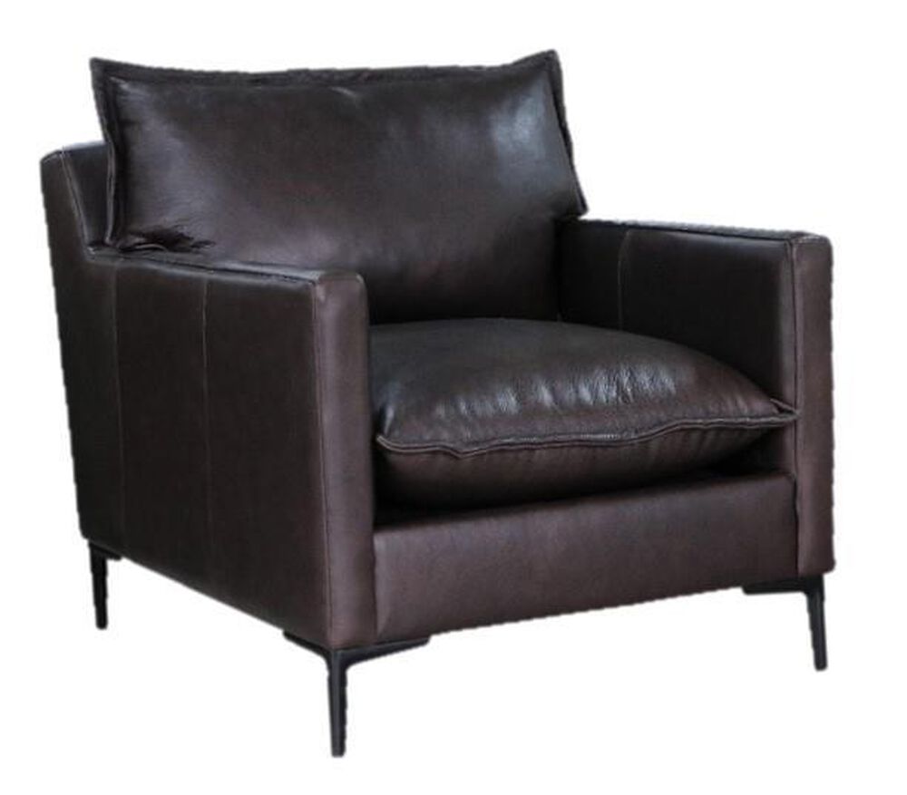 Fulton Home Layla Leather Arm Chair in Allenby Light Grey, , large