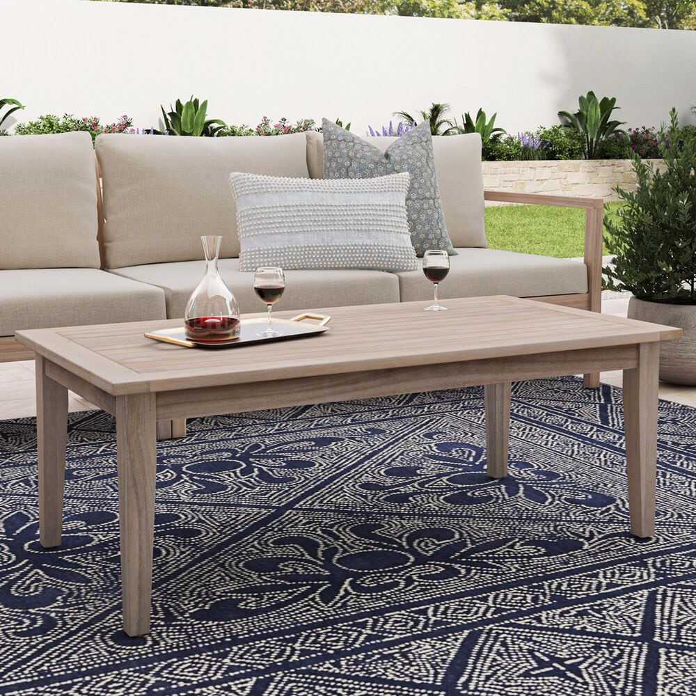 Linon Home Decor Teagon Rectangular Coffee Table in Natural, , large
