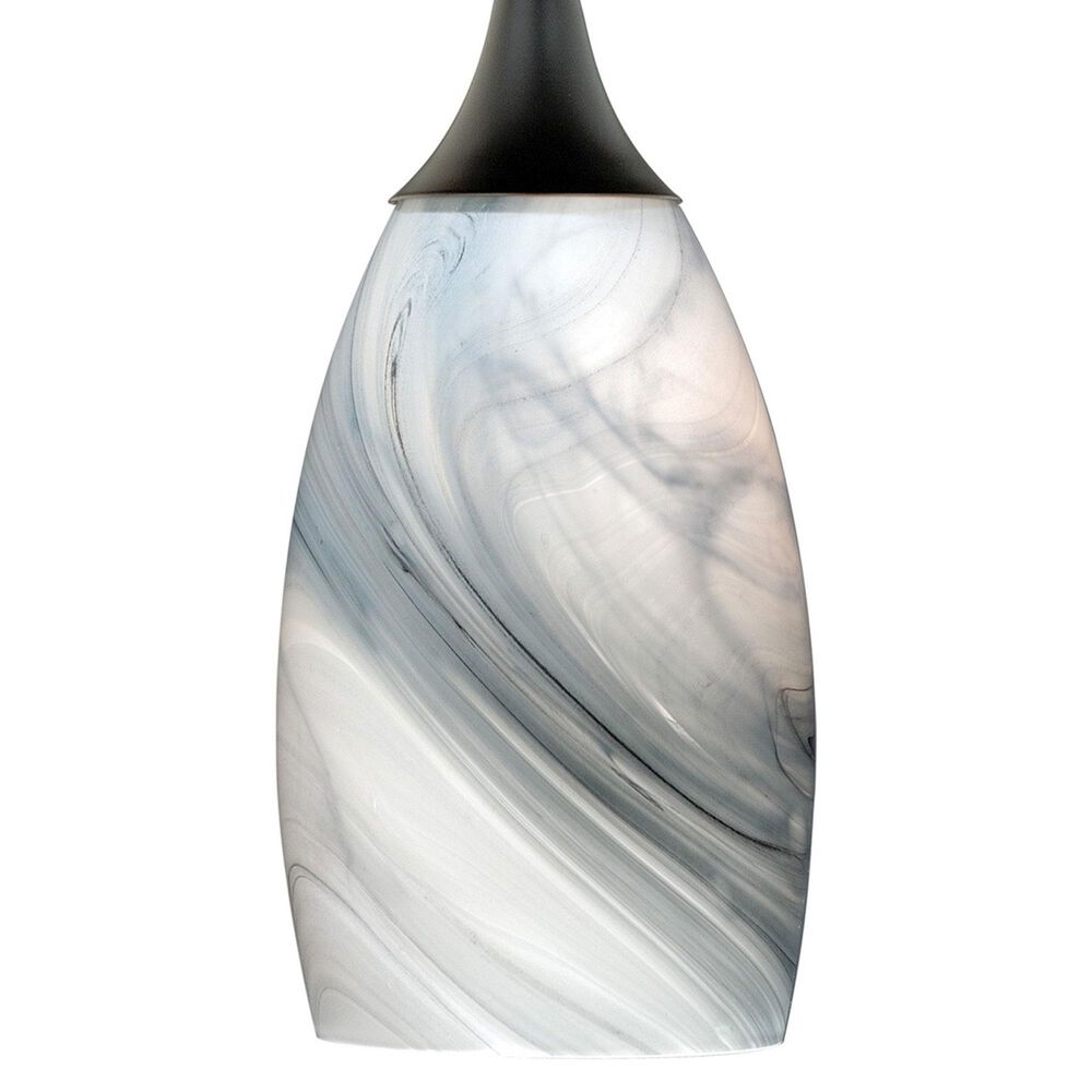 Vaxcel Milano 1-Light Mini Pendant with Marble Swirl Shade in Oil Rubbed Bronze, , large