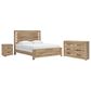 Ashley Brozmont King Panel Bed with Dresser and Nightstand in Natural Brown, , large