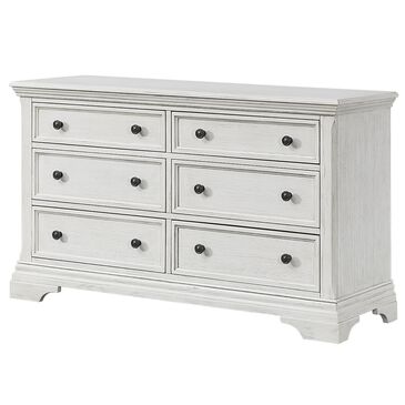 Little Dreamer Olivia 6-Drawer Double Dresser in Brushed White, , large