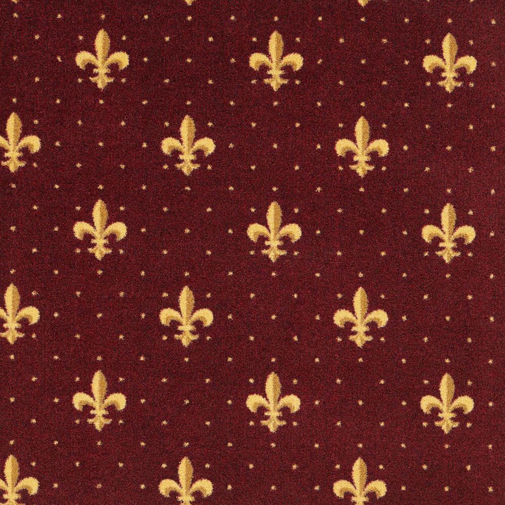 Milliken Brand Code Fleur De Lis Rough Rider Carpet in Burgundy, , large