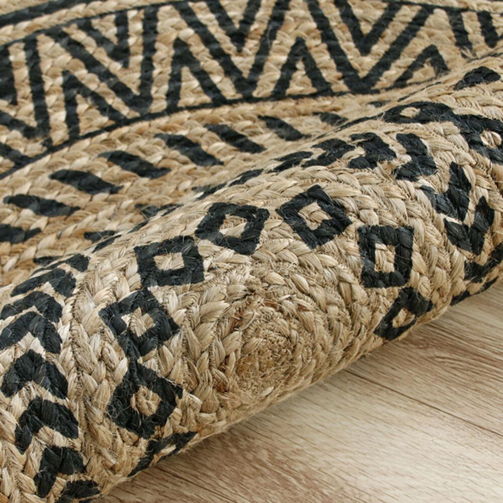 L&amp;R Resources Synergy 4&#39; Round Tan and Black Area Rug, , large