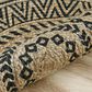 L&R Resources Synergy 4" Round Tan and Black Area Rug, , large
