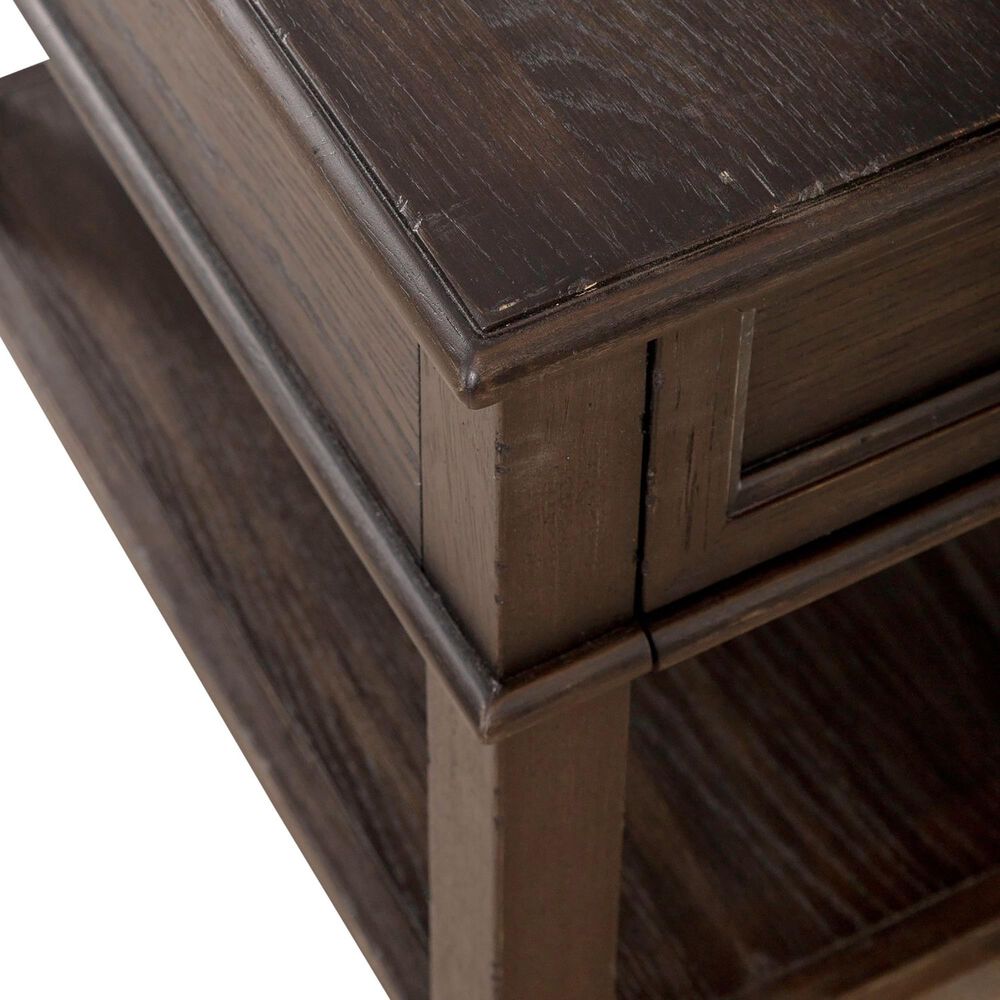 Belle Furnishings Mill Creek 1-Drawer End Table in Peppercorn, , large