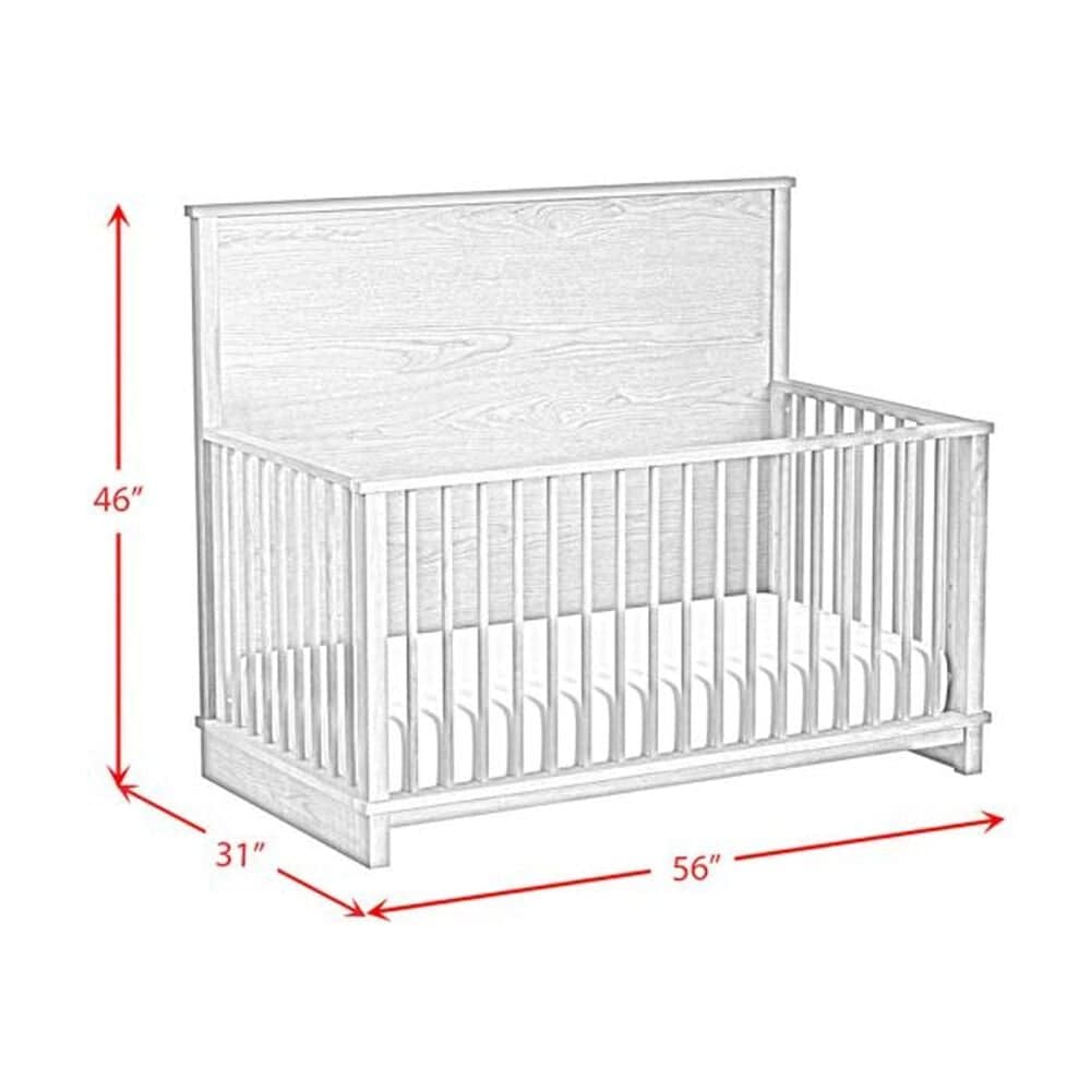 Mayberry Hill Wyller Crib with Guard Rail in Oak, , large