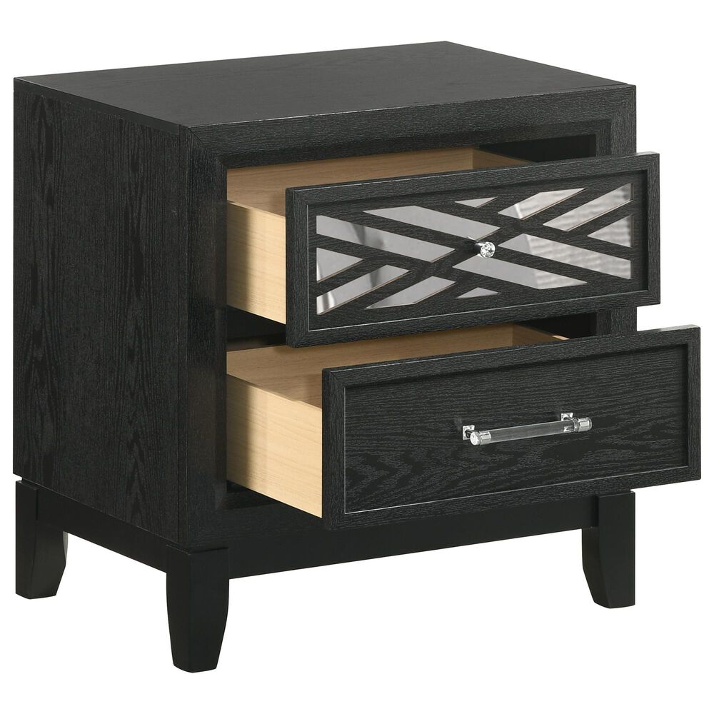 New Heritage Design Obsidian 4-Piece King Bedroom Set in Black, , large