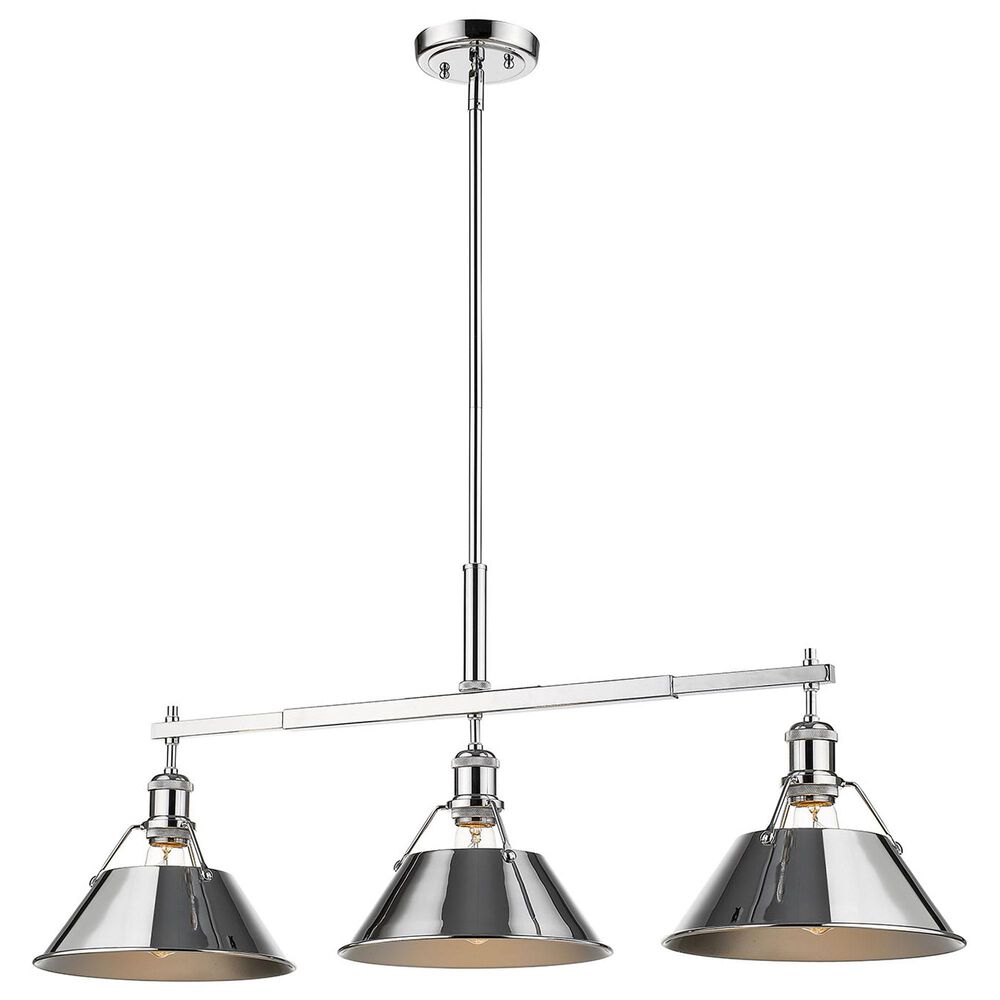 Golden Lighting Orwell 3-Light Linear Pendant in Chrome, , large
