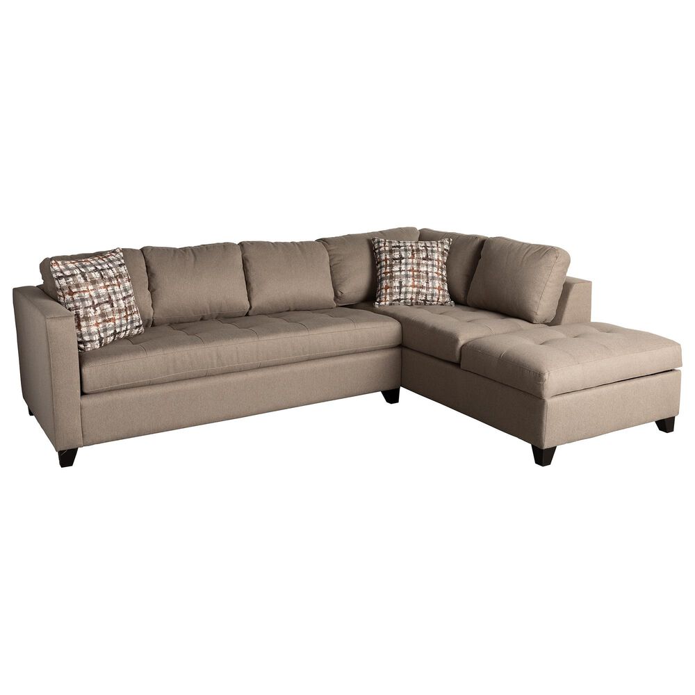 Jonathan Louis Dexter 2Piece Sleeper Sectional in Dawson Brindle