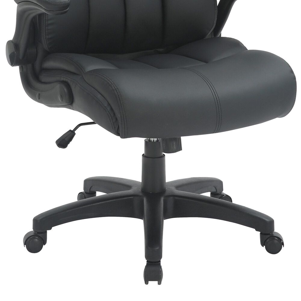 Rta Products Llc Ultra-Padded Executive Office Chair with Flip-Up Armrests in Black, , large
